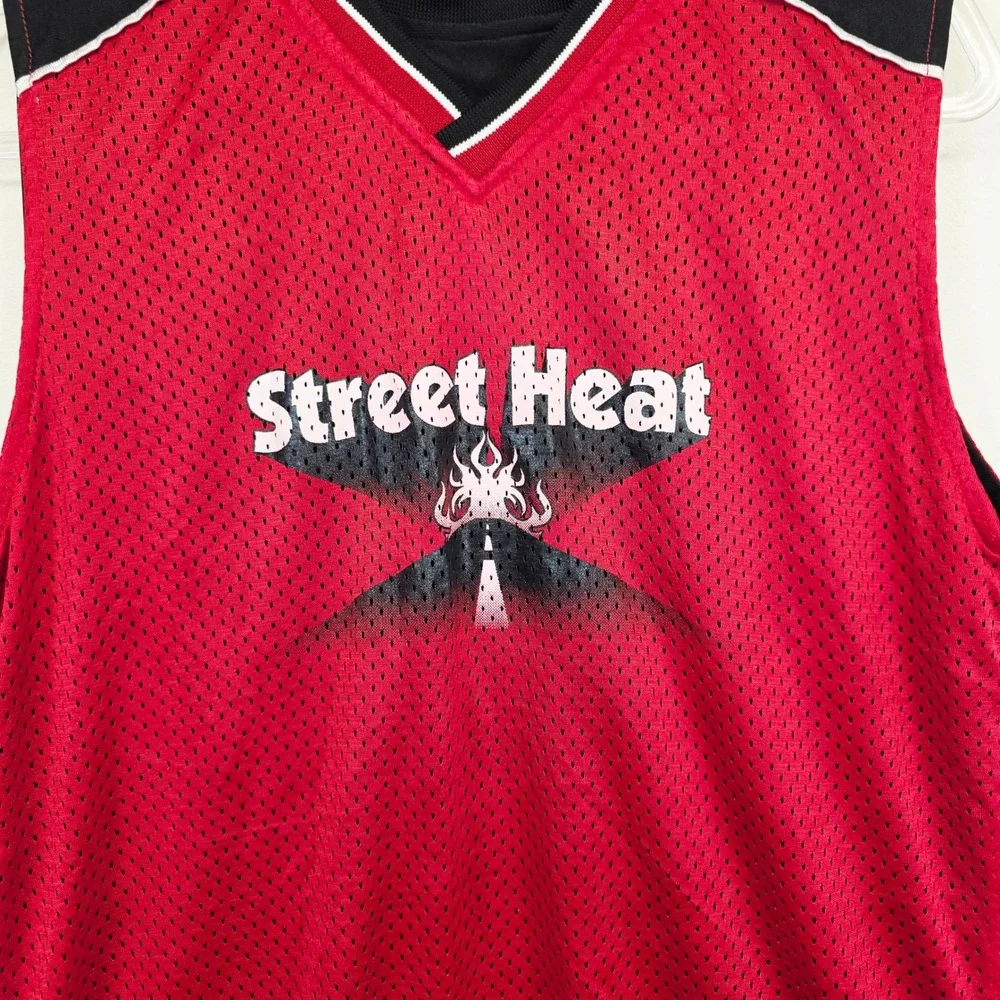 Kids Street Heat Basketball Jersey Number 10 Red Black Sleeveless Size XL 14‎ 16